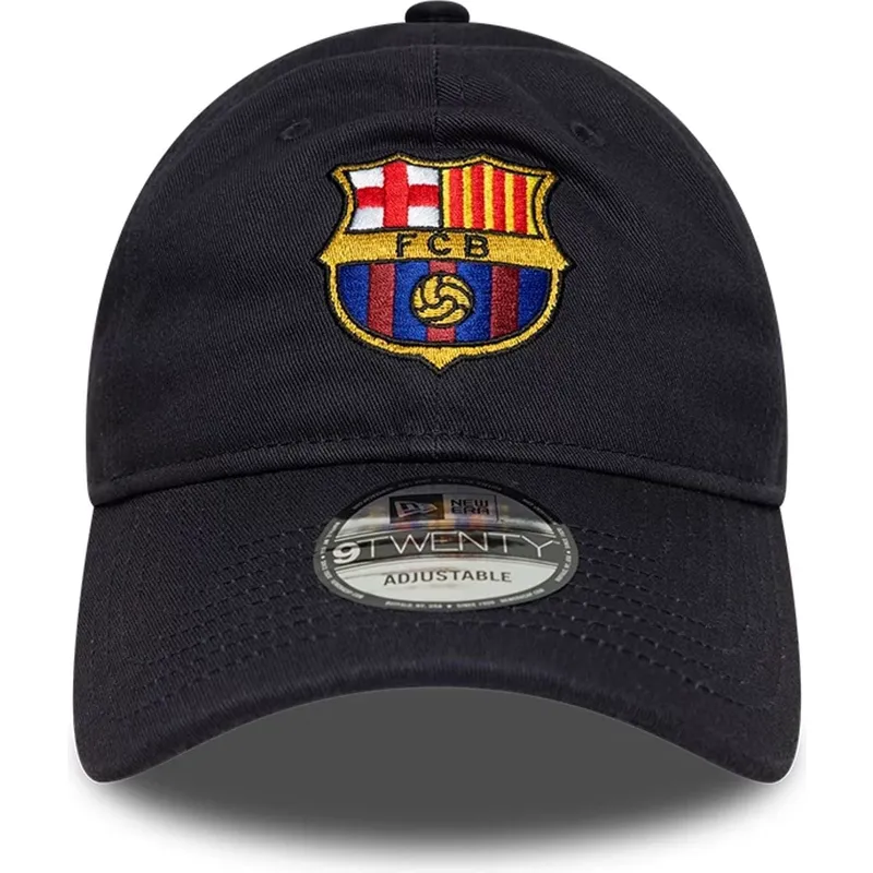 petten-gebogen-marineblauw-snapback-9twenty-ajustable-van-fc-barcelona-laliga-van-new-era