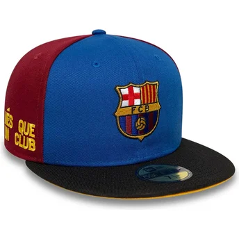 Petten gebogen meerkleurig snapback 59FIFTY van FC Barcelona LALIGA van New Era