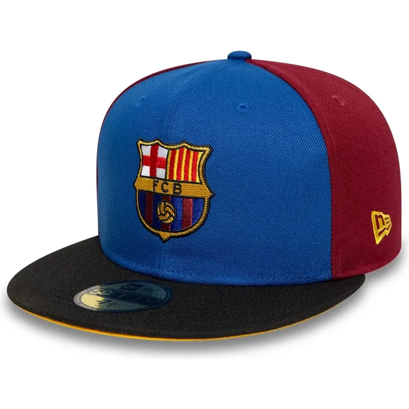 flad-bla-og-rod-fitted-kasket-fra-fc-barcelona-laliga-59fifty-mes-que-un-club-fra-new-era