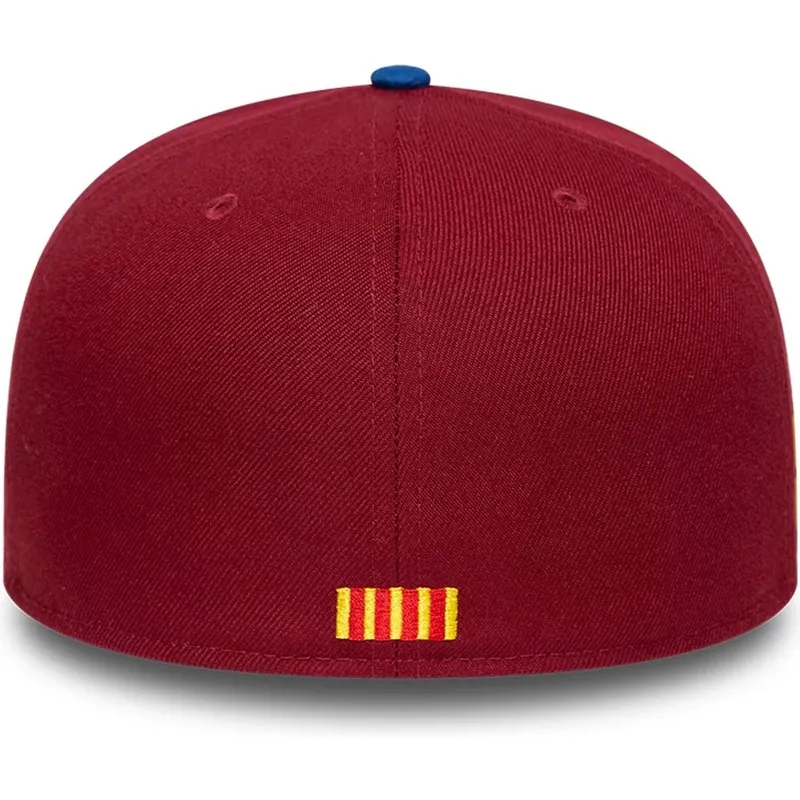 cappello-piatto-blu-e-rosso-chiuso-fc-barcelona-laliga-59fifty-mes-que-un-club-di-new-era