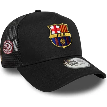 Casquette trucker noire FC Barcelona LALIGA A Frame Patch...