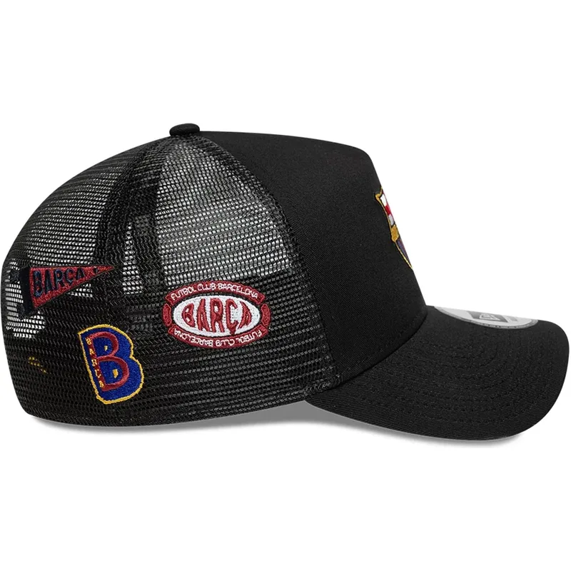 petten-gebogen-zwart-snapback-a-frame-trucker-van-fc-barcelona-laliga-van-new-era