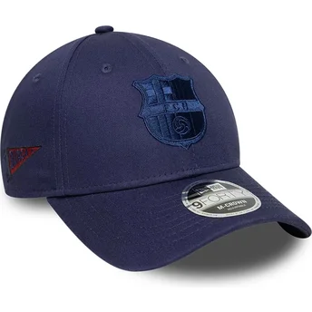 Petten gebogen marineblauw snapback 9FORTY M-Crown ajustable van FC Barcelona LALIGA van New Era