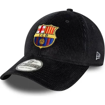 Schwarze gebogene verstellbare Kappe FC Barcelona LALIGA 39THIRTY Cord von New Era