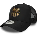 petten-gebogen-zwart-snapback-a-frame-trucker-van-fc-barcelona-laliga-van-new-era