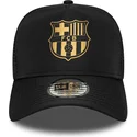 czarna-czapka-trucker-fc-barcelona-laliga-a-frame-gold-od-new-era