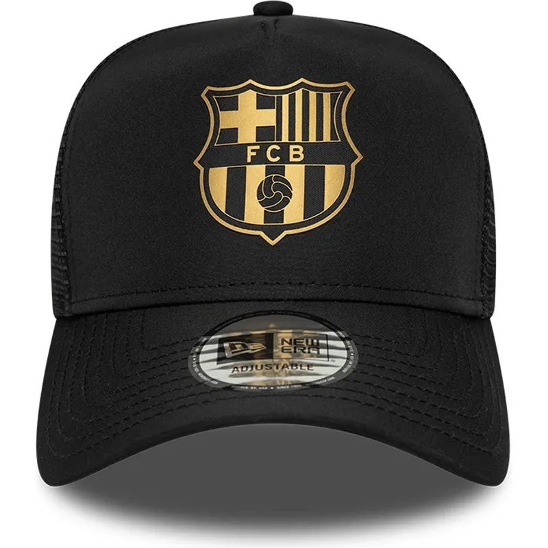 petten-gebogen-zwart-snapback-a-frame-trucker-van-fc-barcelona-laliga-van-new-era