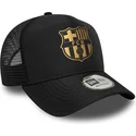 petten-gebogen-zwart-snapback-a-frame-trucker-van-fc-barcelona-laliga-van-new-era