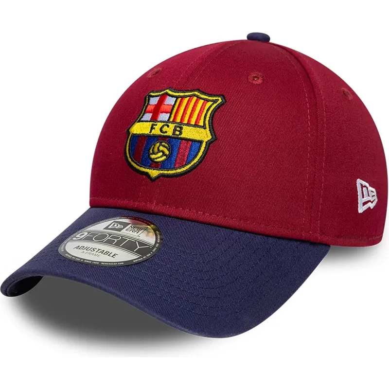 casquette-courbee-rouge-et-bleue-ajustable-fc-barcelona-laliga-9forty-contrast-new-era