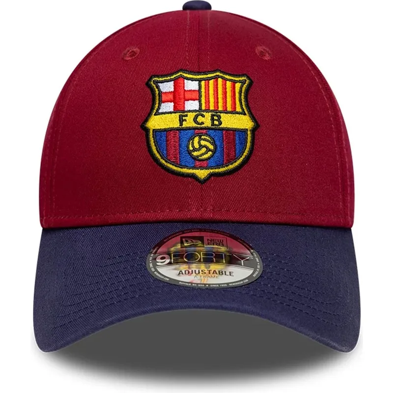 casquette-courbee-rouge-et-bleue-ajustable-fc-barcelona-laliga-9forty-contrast-new-era