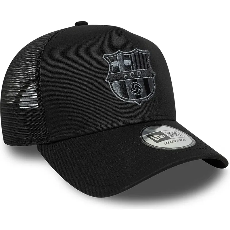 new-era-fc-barcelona-laliga-a-frame-tonal-schwarze-trucker-cap