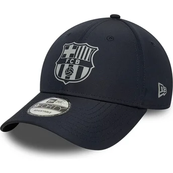 Cappellino curvo blu navy regolabile FC Barcelona LALIGA 9FORTY Reflective di New Era