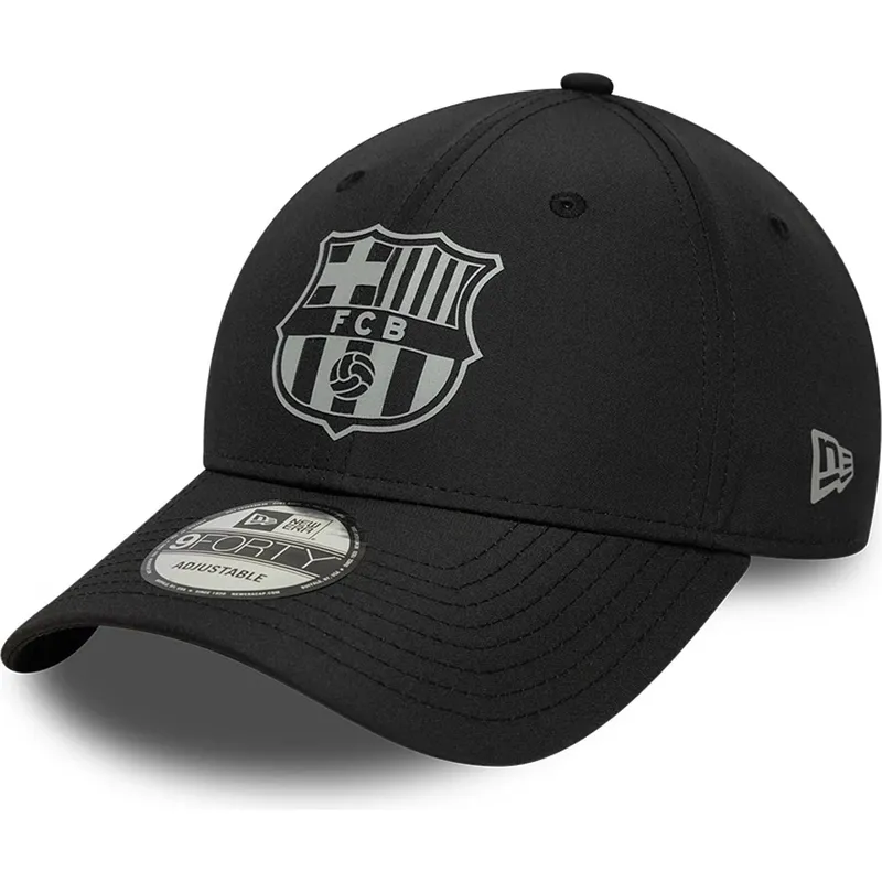 sort-justerbar-curved-kasket-fra-fc-barcelona-laliga-9forty-reflective-fra-new-era