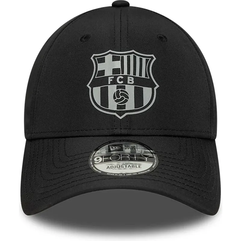 sort-justerbar-curved-kasket-fra-fc-barcelona-laliga-9forty-reflective-fra-new-era