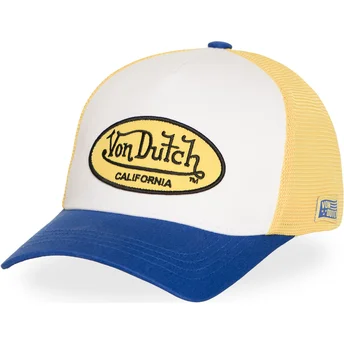 Cappellino trucker giallo e blu LOF B42 di Von Dutch