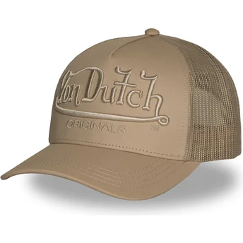 Von Dutch EMB02 Brown Trucker Hat