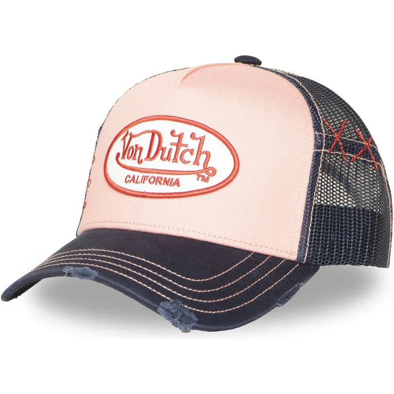cappellino-trucker-rosa-e-blu-marino-used-10-di-von-dutch