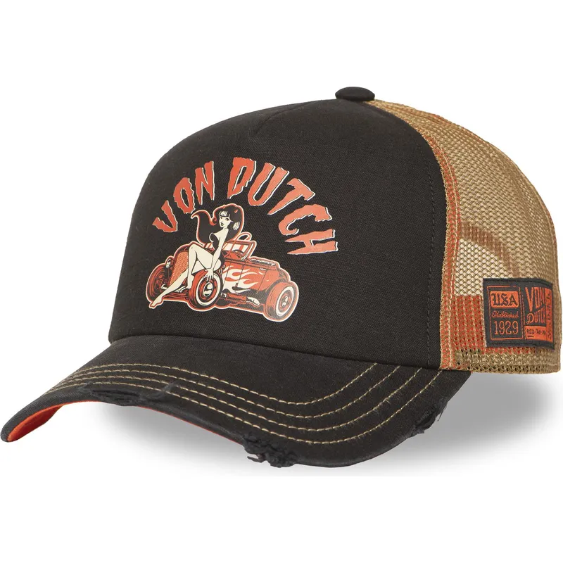 casquette-trucker-noire-et-beige-crew31-von-dutch