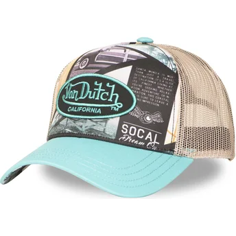 Petten gebogen multicolor snapback van Von Dutch