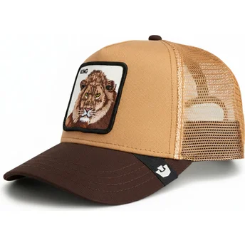 Petten gebogen bruin snapback King Mane Man The Farm van Goorin Bros.