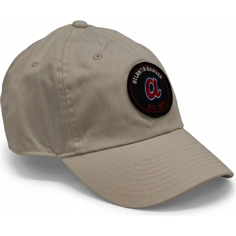 petten-gebogen-beige-verstelbare-band-club-unstructured-organic-cotton-van-atlanta-braves-mlb-van-nike