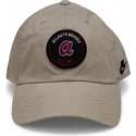 petten-gebogen-beige-verstelbare-band-club-unstructured-organic-cotton-van-atlanta-braves-mlb-van-nike