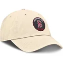 casquette-courbee-beige-ajustable-club-unstructured-organic-cotton-boston-red-sox-mlb-nike