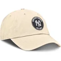 petten-gebogen-beige-verstelbare-band-club-unstructured-organic-cotton-van-new-york-yankees-mlb-van-nike