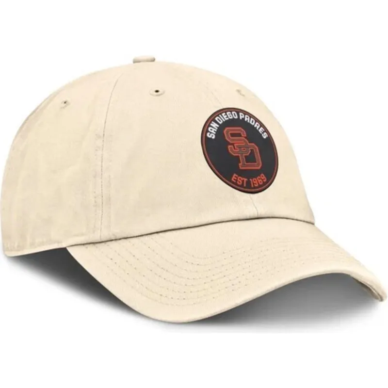petten-gebogen-beige-verstelbare-band-club-unstructured-organic-cotton-van-san-diego-padres-mlb-van-nike