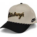 bezowo-czarna-czapka-z-zakrzywionym-daszkiem-snapback-rise-structured-pittsburgh-pirates-mlb-nike