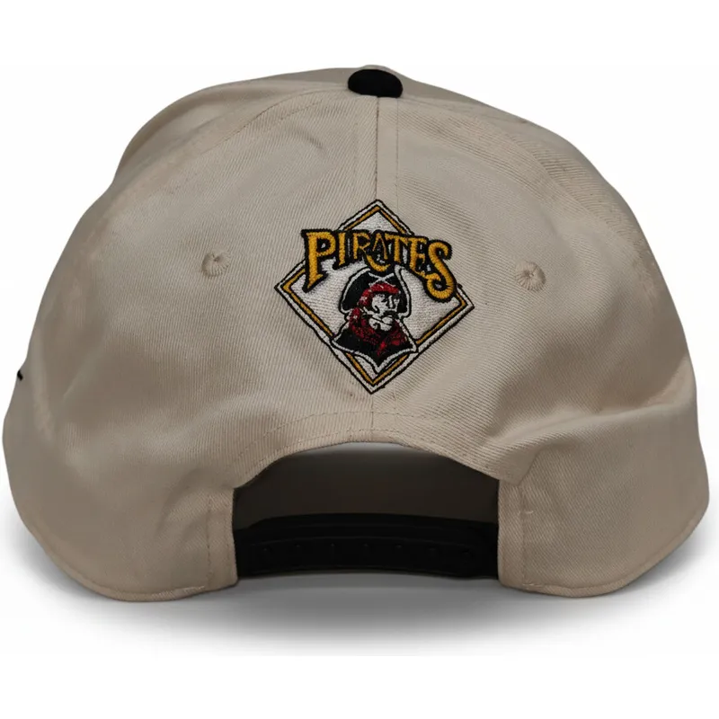 casquette-courbee-beige-et-noire-snapback-rise-structured-pittsburgh-pirates-mlb-nike