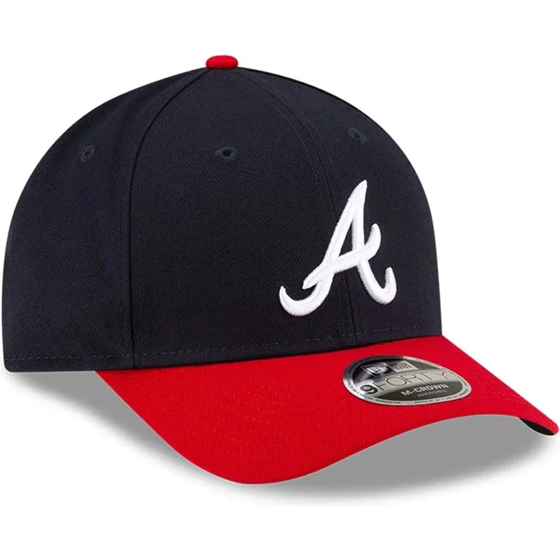 casquette-courbee-bleue-marine-et-rouge-snapback-9forty-m-crown-player-replica-atlanta-braves-mlb-new-era