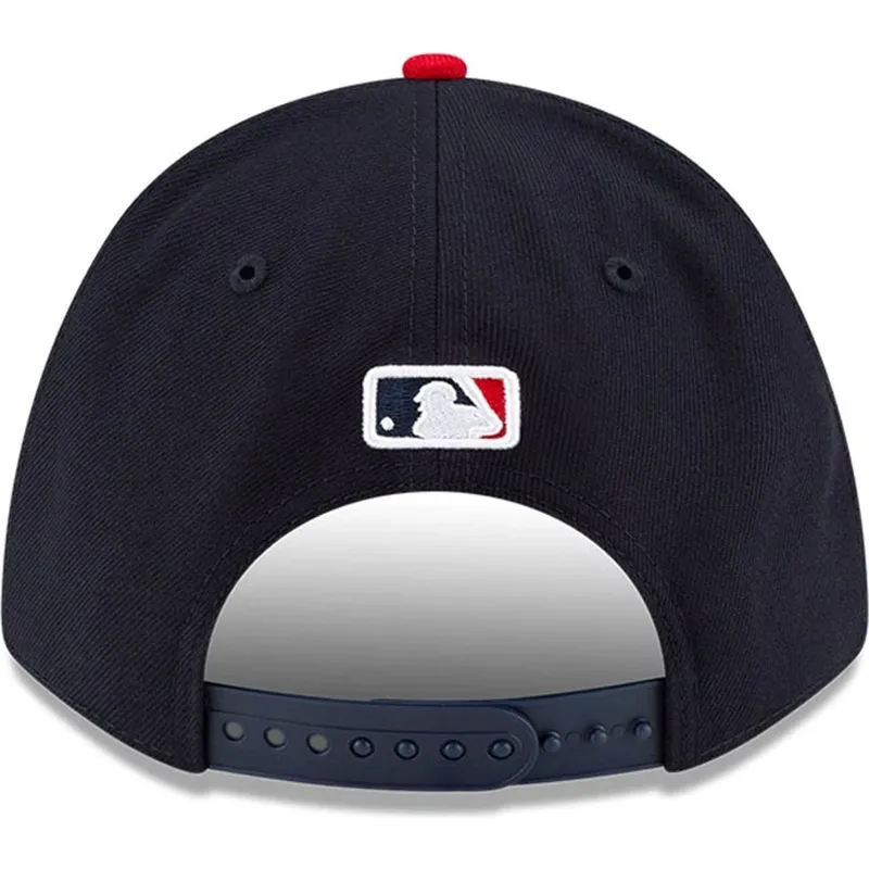 marinebla-og-rod-buet-kasket-snapback-9forty-m-crown-player-replica-fra-atlanta-braves-mlb-fra-new-era