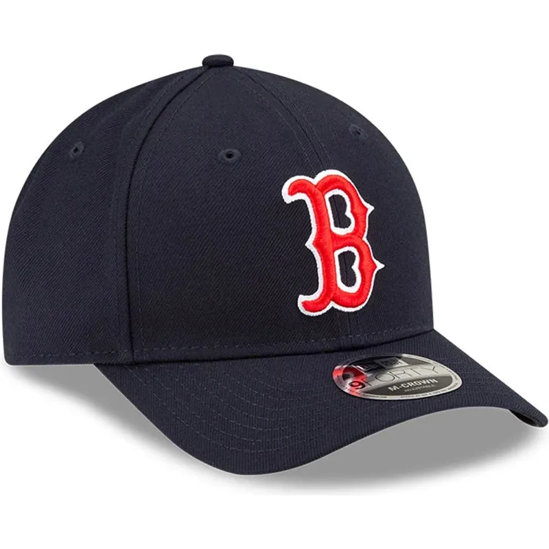 casquette-courbee-bleue-marine-snapback-9forty-m-crown-player-replica-boston-red-sox-mlb-new-era