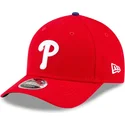 casquette-courbee-rouge-snapback-9forty-m-crown-player-replica-philadelphia-phillies-mlb-new-era