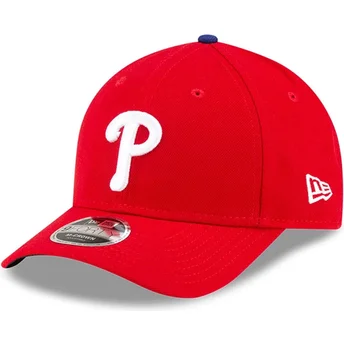 Rød kurvet snapback-kasket 9FORTY M-Crown Player Replica fra Philadelphia Phillies MLB fra New Era
