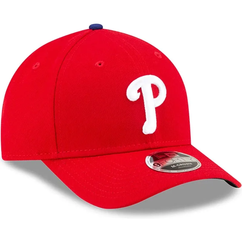 petten-gebogen-rood-snapback-9forty-m-crown-player-replica-van-philadelphia-phillies-mlb-van-new-era