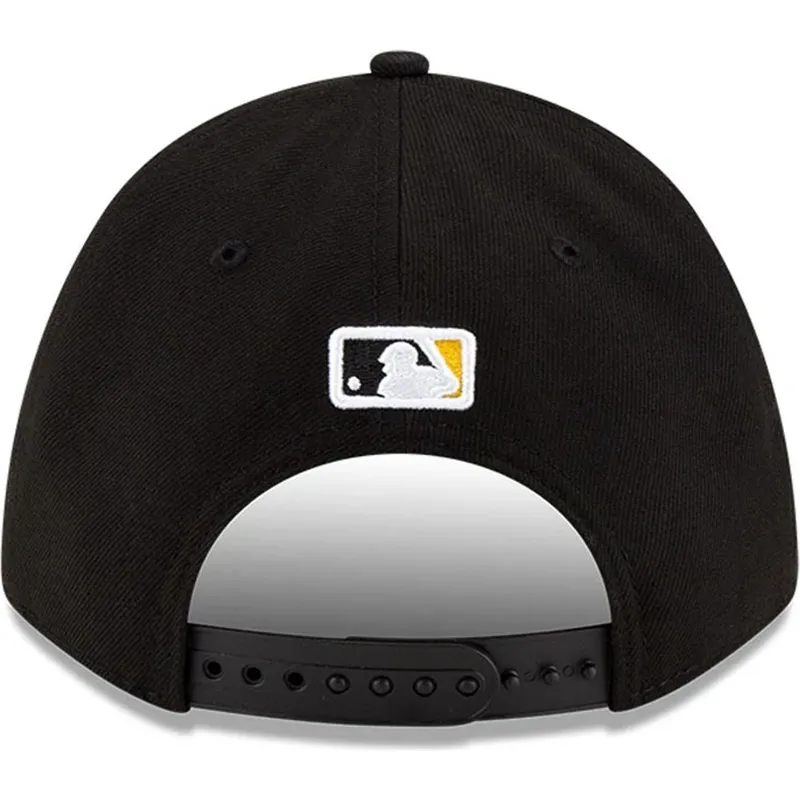 cappellino-curvo-nero-snapback-9forty-m-crown-player-replica-di-pittsburgh-pirates-mlb-di-new-era