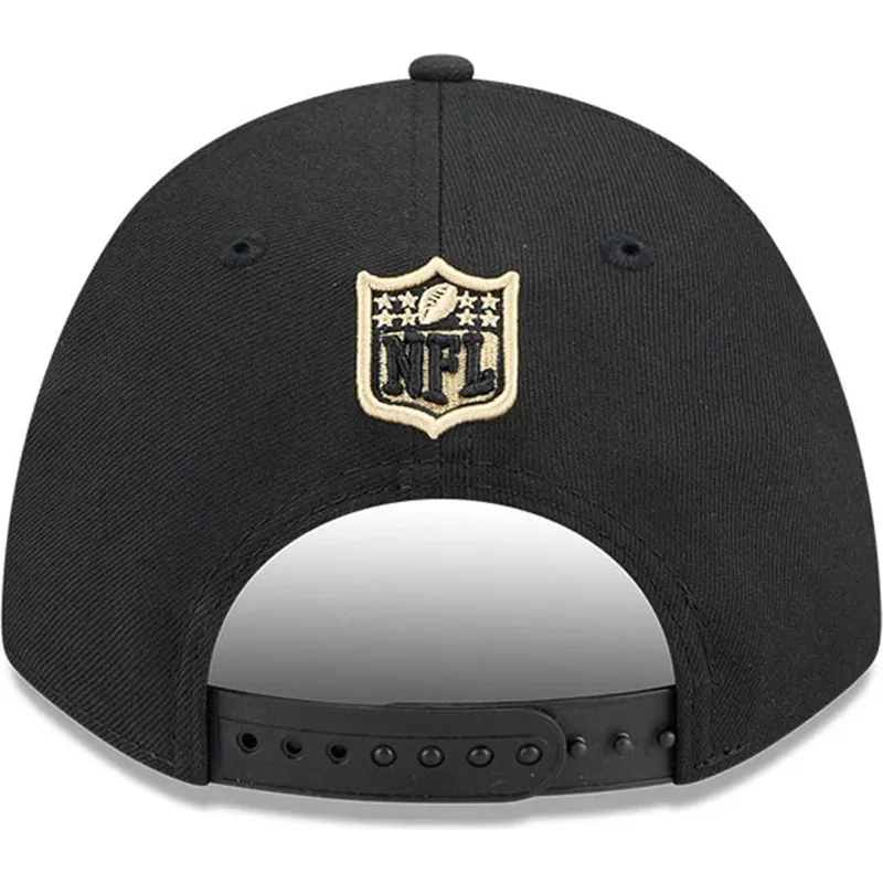 casquette-courbee-noire-snapback-9forty-m-crown-team-new-orleans-saints-nfl-new-era