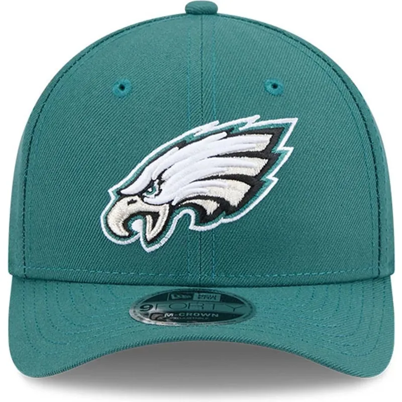 petten-gebogen-groen-snapback-9forty-m-crown-team-van-philadelphia-eagles-nfl-van-new-era