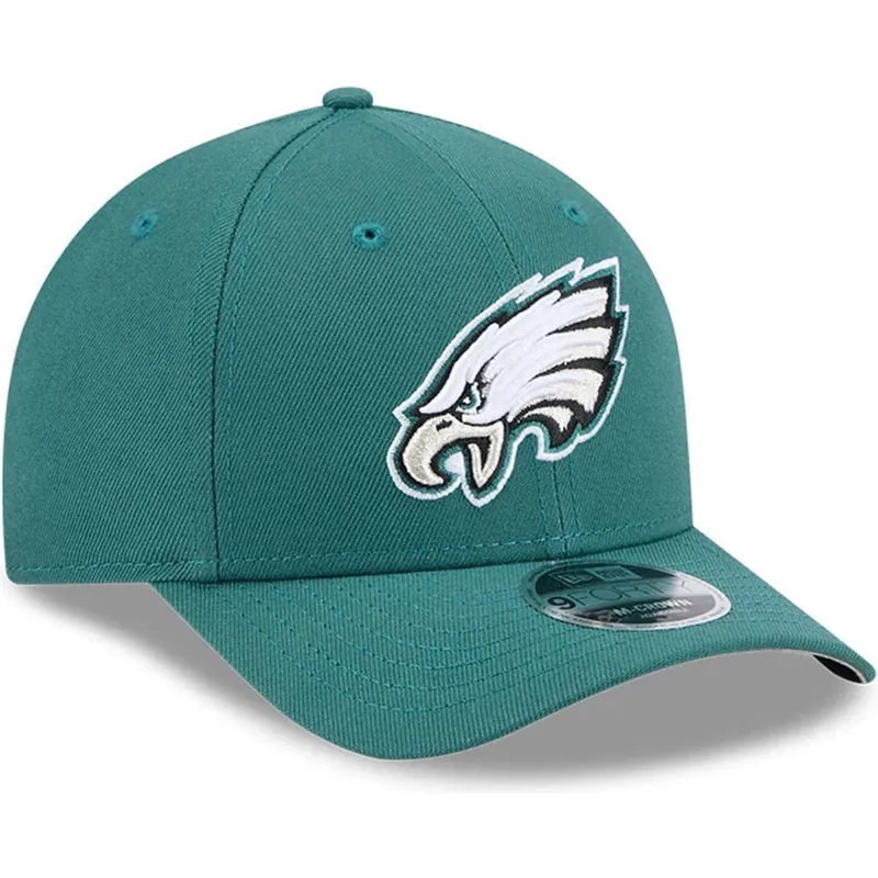 petten-gebogen-groen-snapback-9forty-m-crown-team-van-philadelphia-eagles-nfl-van-new-era