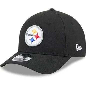 Petten gebogen zwart snapback 9FORTY M-Crown Team van Pittsburgh Steelers NFL van New Era
