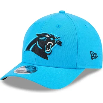 Petten gebogen blauw snapback 9FORTY M-Crown Team van Carolina Panthers NFL van New Era