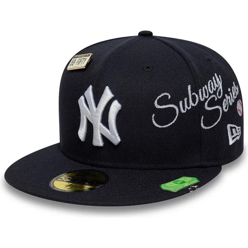 casquette-plate-bleue-marine-ajustee-59fifty-subway-series-new-york-yankees-mlb-new-era