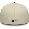 casquette-courbee-beige-et-noire-ajustee-59fifty-low-profile-precurved-coops-new-york-yankees-mlb-new-era
