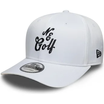 Λευκό καπέλο με καμπύλη snapback 9SEVENTY Stretch Snap Technical Golf της New Era