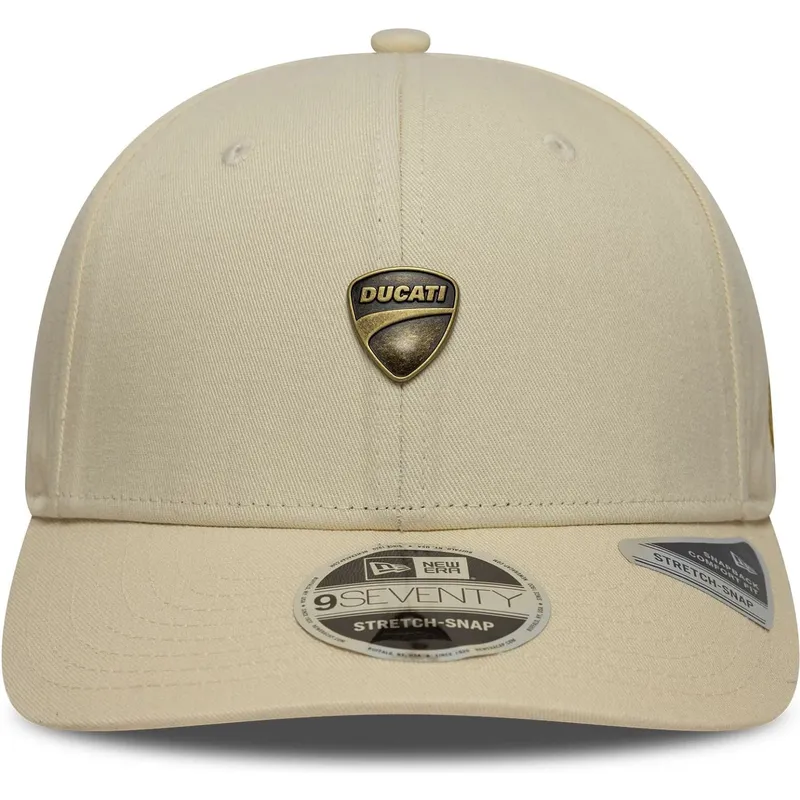 casquette-courbee-beige-snapback-9seventy-stretch-snap-seasonal-ducati-motor-motogp-new-era
