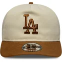 petten-gebogen-bruin-verstelbaar-9fifty-a-frame-suede-visor-van-los-angeles-dodgers-mlb-van-new-era