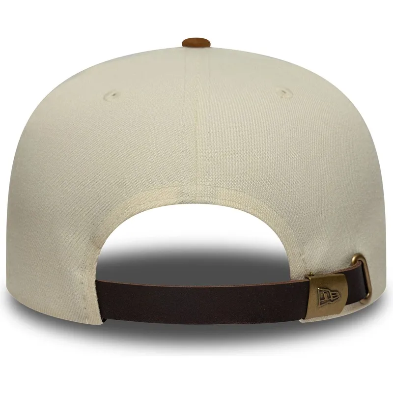 new-era-curved-brim-9fifty-a-frame-suede-visor-los-angeles-dodgers-mlb-beige-and-brown-adjustable-cap