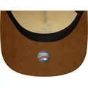buet-beige-og-brun-justerbar-kasket-9fifty-a-frame-suede-visor-fra-los-angeles-dodgers-mlb-fra-new-era